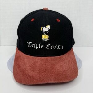 Triple Crown Horse Racing Blanket Black Wool Blend Suede Brim Hat Equestrian